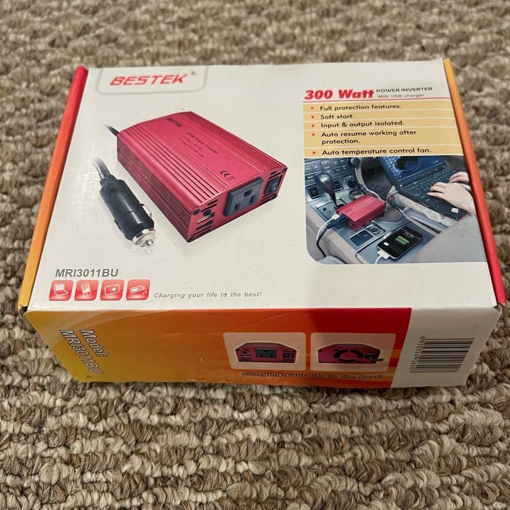 BESTEK 300W Car Power Inverter (Red)